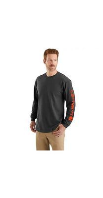 Carhartt Loose Fit LS Logo Shirt Carbon Heather 