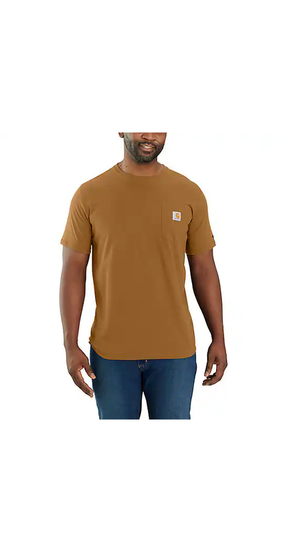 CARHARTT FORCE RELAXED FIT SS POCKET T-SHIRT BROWN