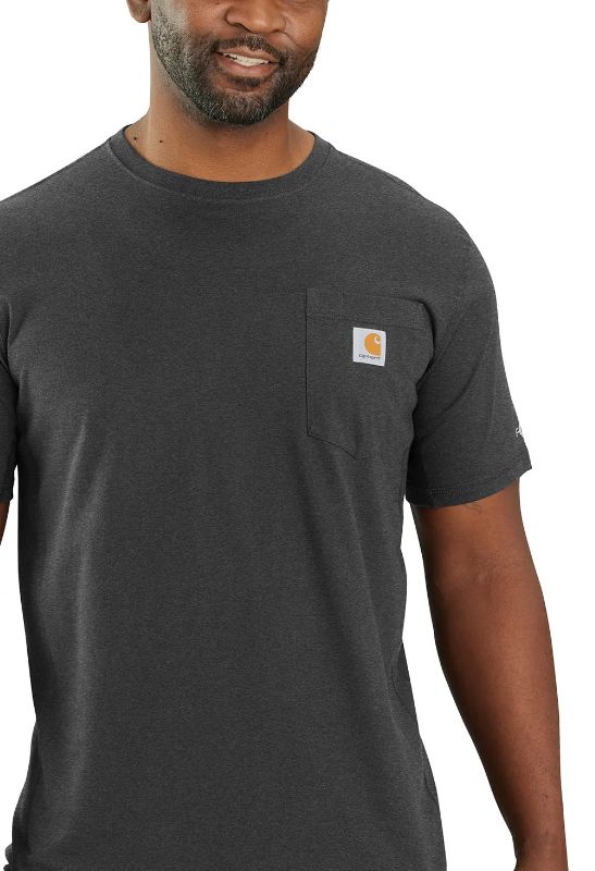 CARHARTT FORCE RELAXED FIT SS POCKET T-SHIRT CARBON HEATHER