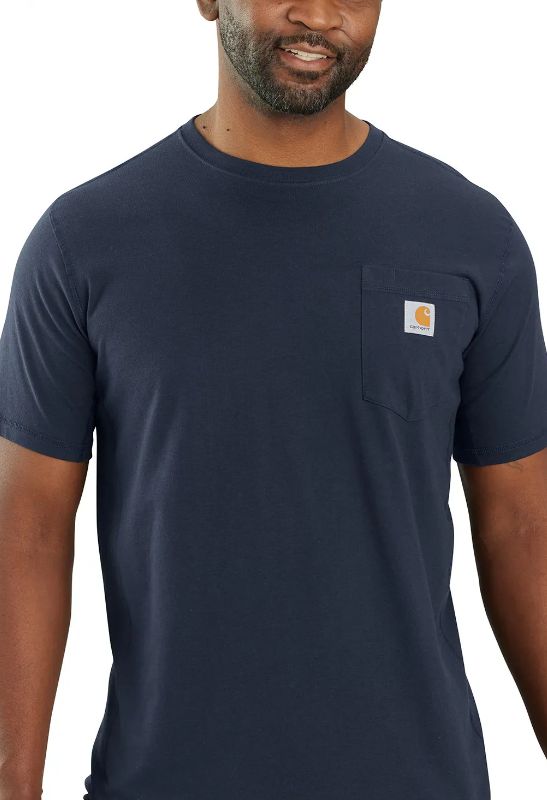 CARHARTT FORCE RELAXED FIT SS POCKET T-SHIRT NAVY