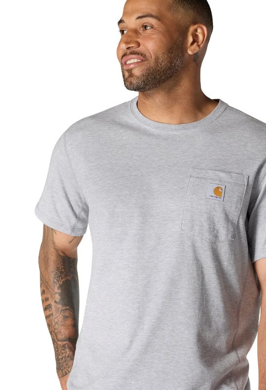 Carhartt Force Relaxed Fit SS Pocket Tee Heather Grey