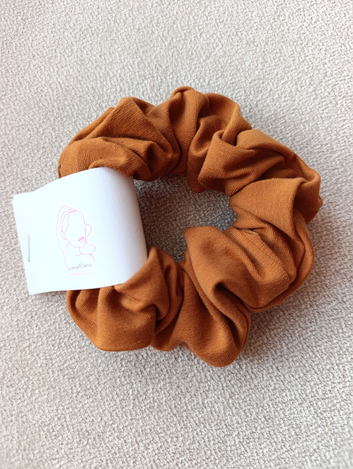 Gumka do włosów  średnia dres carmel