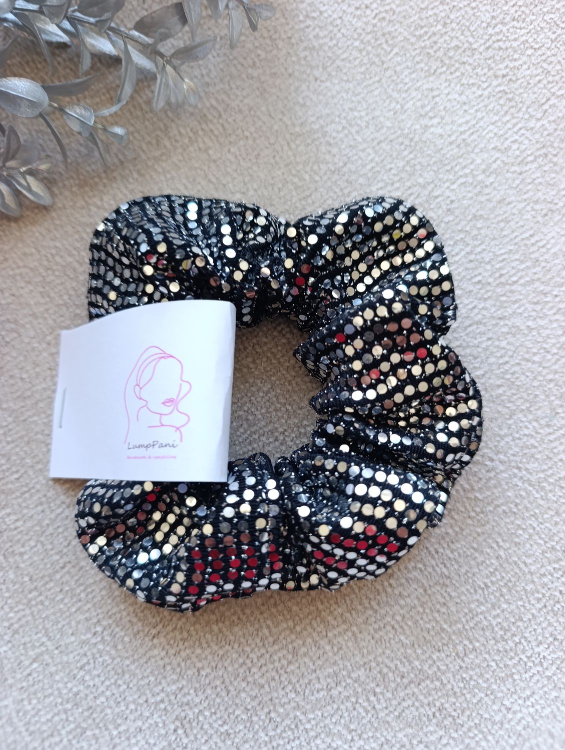 Gumka do włosów średnia krata święta