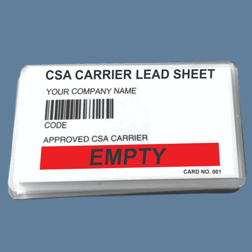 CSA cards (EMPTY )
