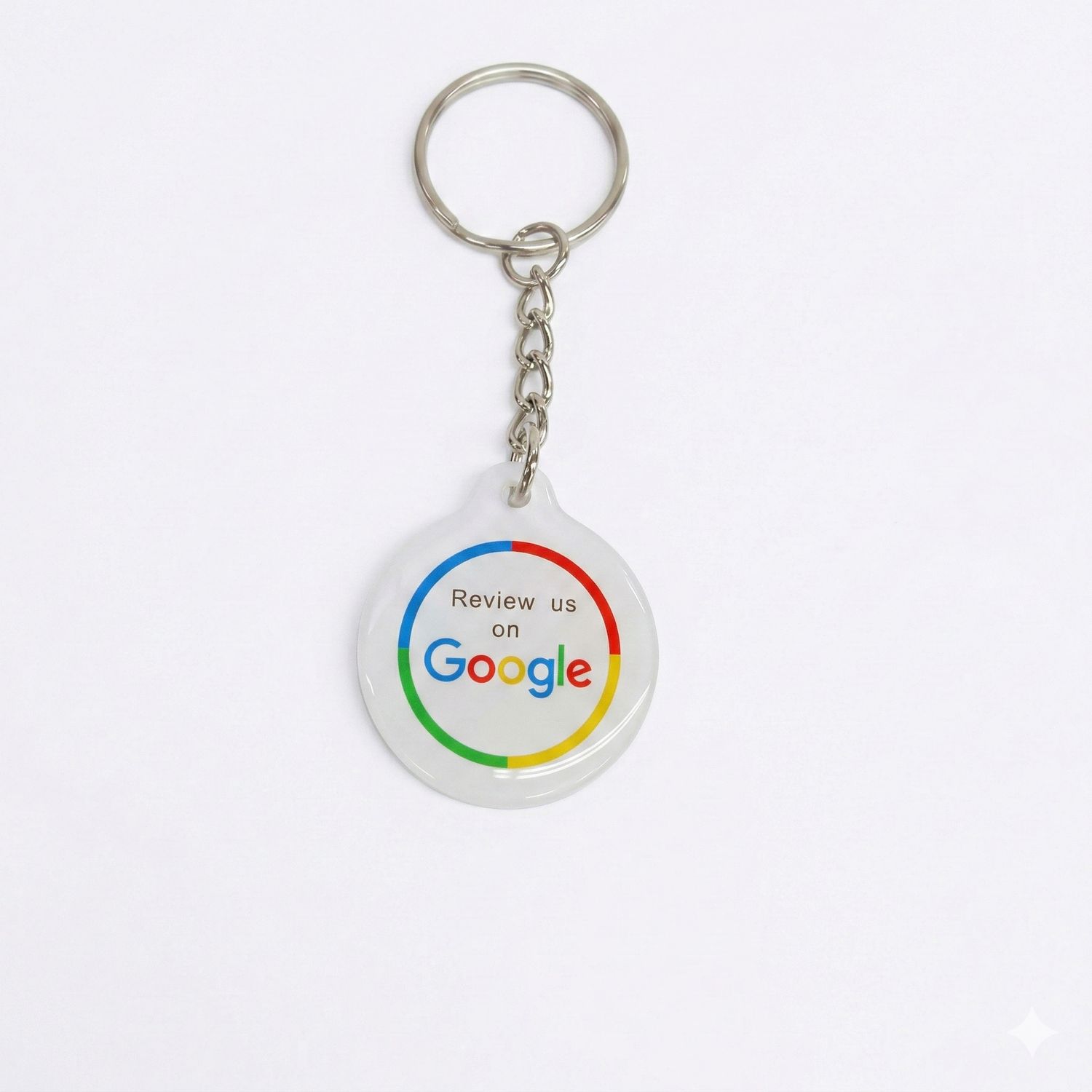 NFC Google Review Keychain- White