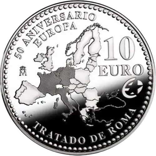 Proof 10 euro España 2007 - 50 Aniversario Tratado de Roma Proof 10 euro España 2007 - 50 Aniversario Tratado de Roma