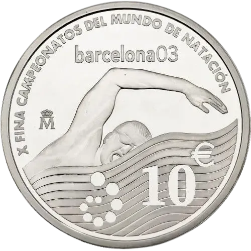 Proof 10 euro España 2003 - X FINA Campeonatos del mundo de natación