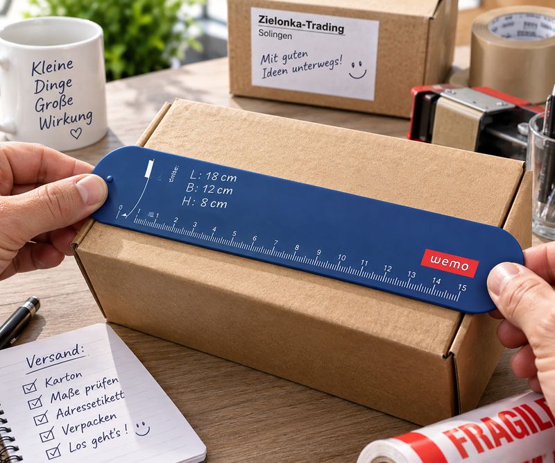 Wiederverwendbares Silikonband mit Lineal 15 cm – Dunkelblau Wiederverwendbares Silikonband mit Lineal 15 cm – Dunkelblau