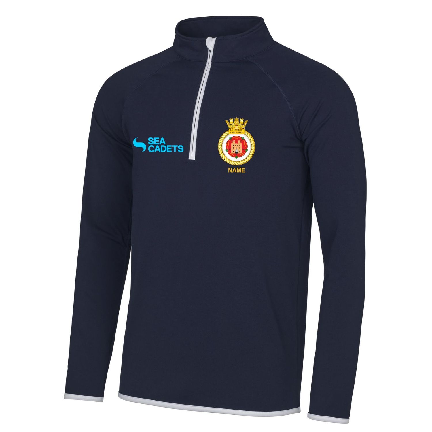 Morecambe Sea Cadets - Navy/White Adult 1/4 Zip Top JC031