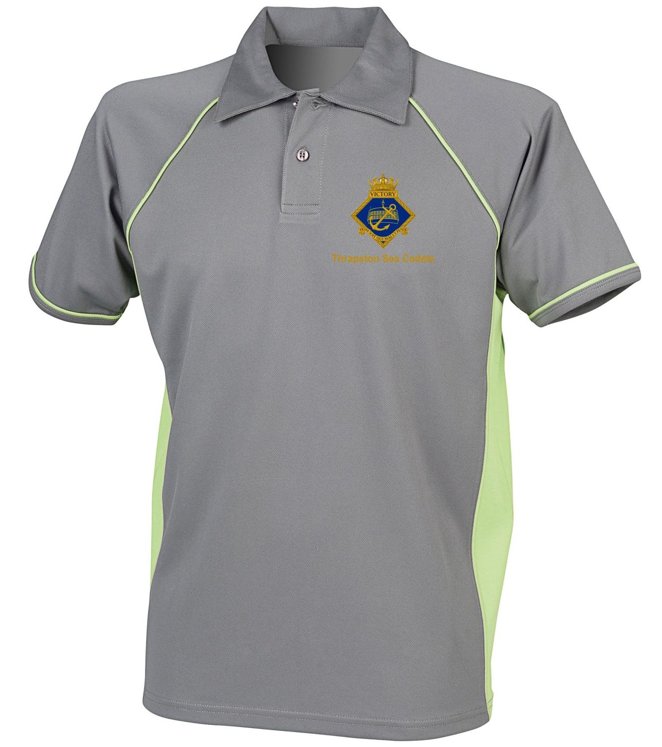 Thrapston Sea Cadets - Adults Grey/Lime Polo LV370