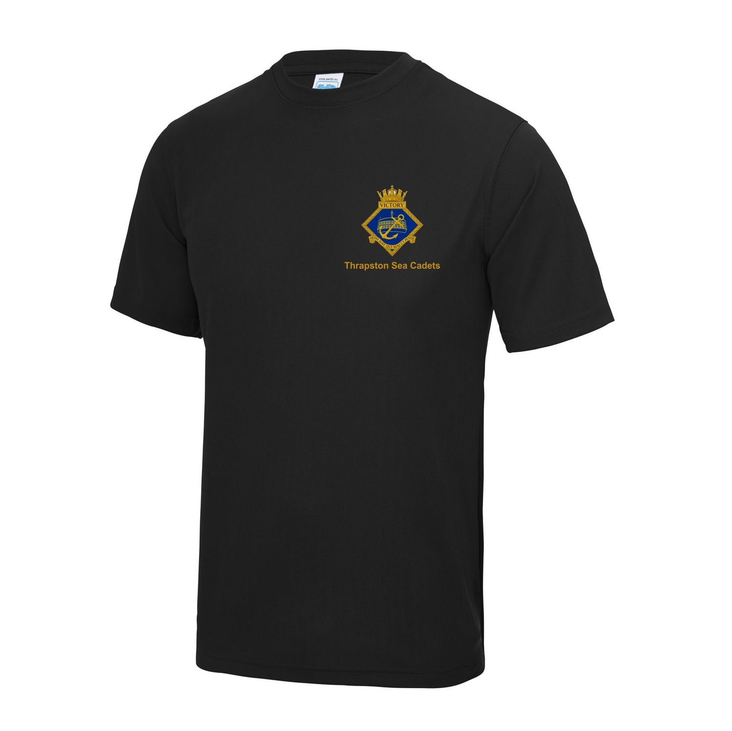Thrapston Sea Cadets - Adult Black Cool Tec T-Shirt JC001