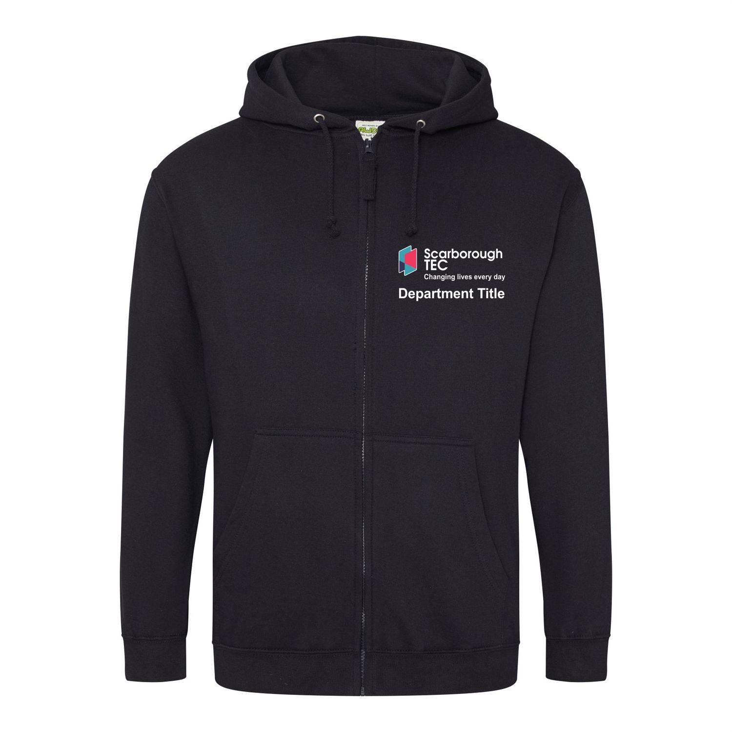 Scarborough TEC - Black Zipped Hoodie JH050 (Media Make-Up)