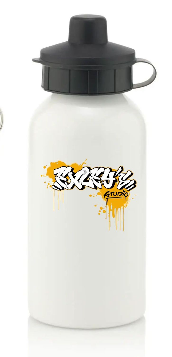 Exley's Studio - Aluminium White Water Bottle 600ml