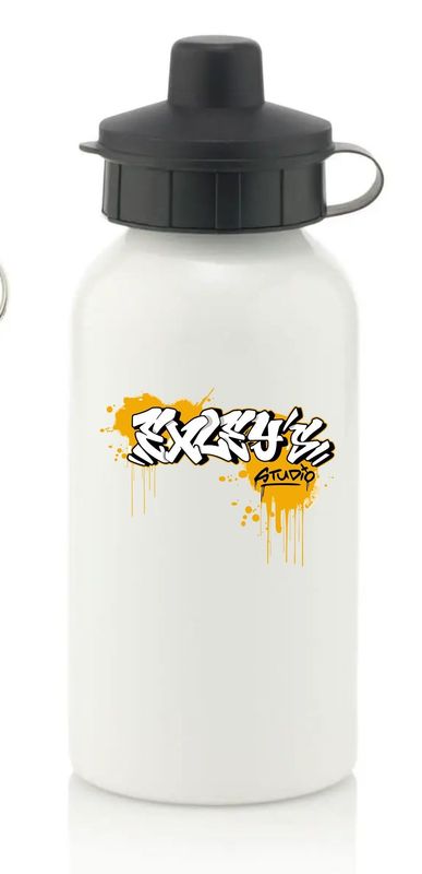Exley's Studio - Aluminium White Water Bottle 600ml