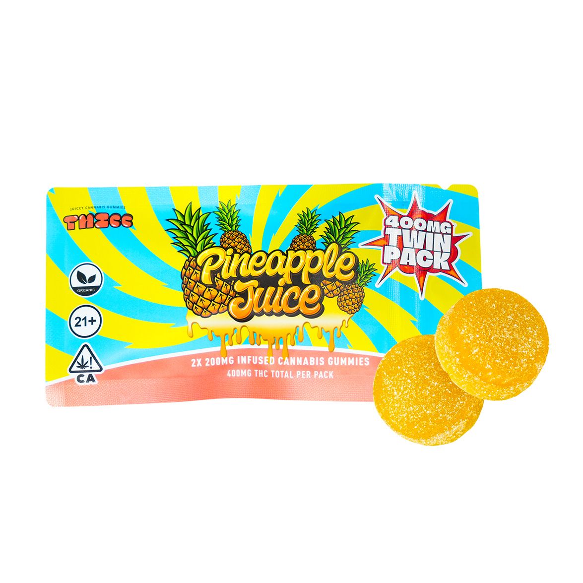 400mg Thicc Gummies Pineapple Juice