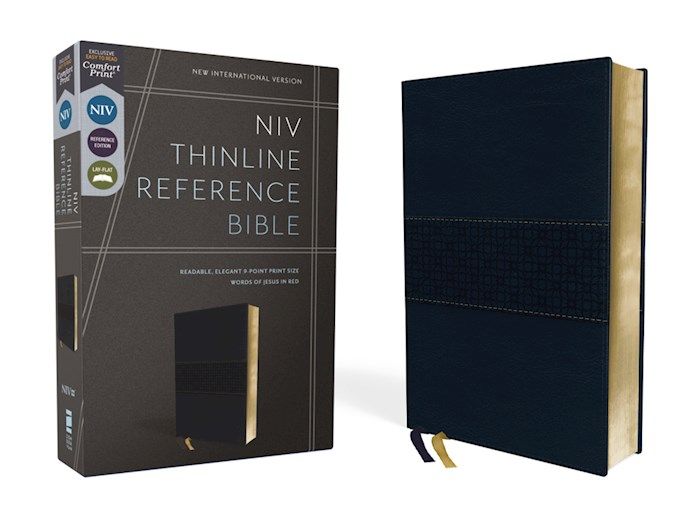 NIV Thinline Reference Bible (Comfort Print)-Navy Leathersoft NIV Thinline Reference Bible (Comfort Print)-Navy Leathersoft