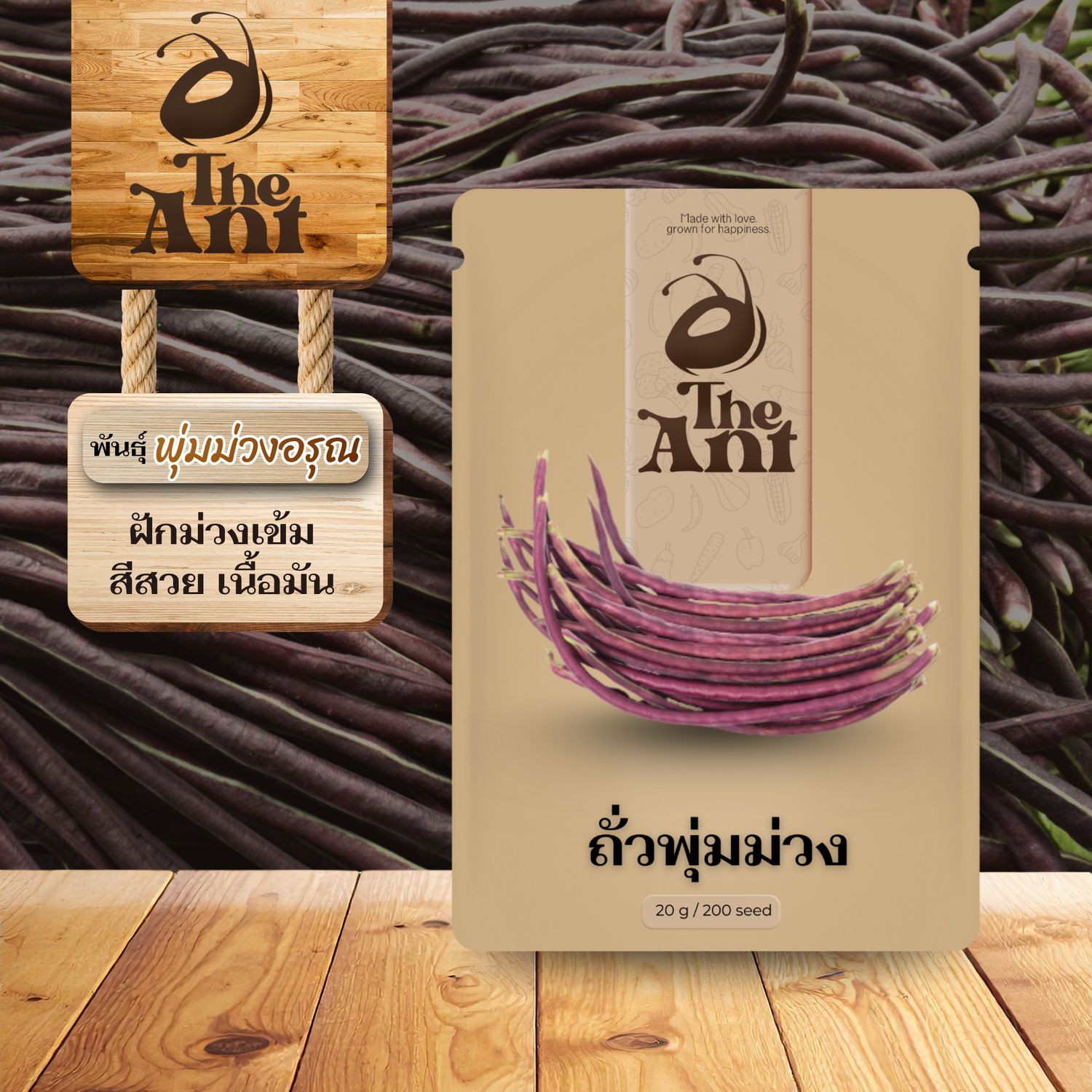 เมล็ดพันธุ์ถั่วพุ่มม่วง