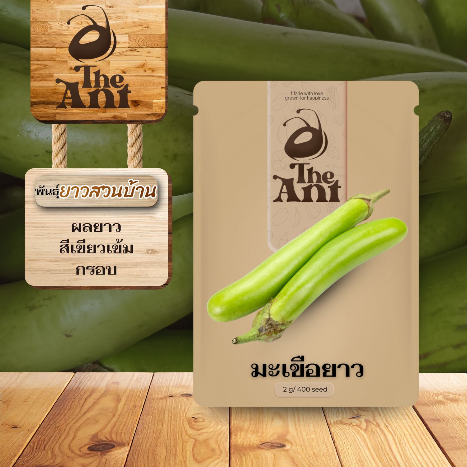 เมล็ดพันธุ์มะเขือยาว พันธุ์ยาวสวนบ้าน 