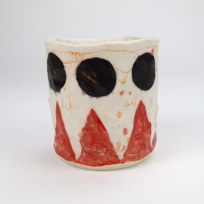 Rachel Donner, dots/triangles mug