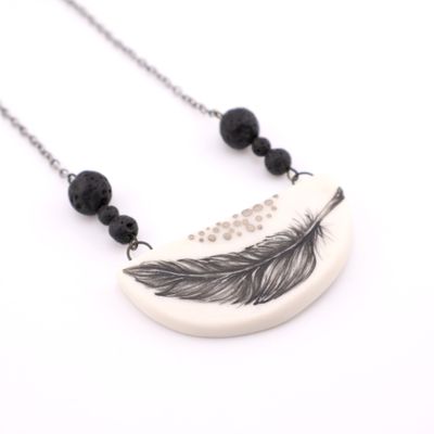 Mallory Wetherell, Necklace, Feather