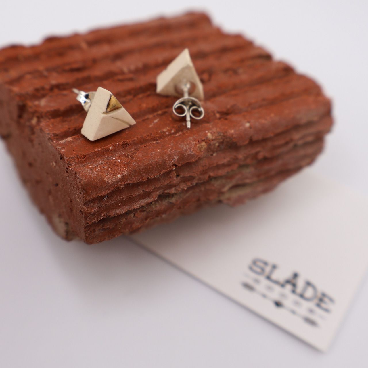 Carly Slade, Earrings, Nude Triangle