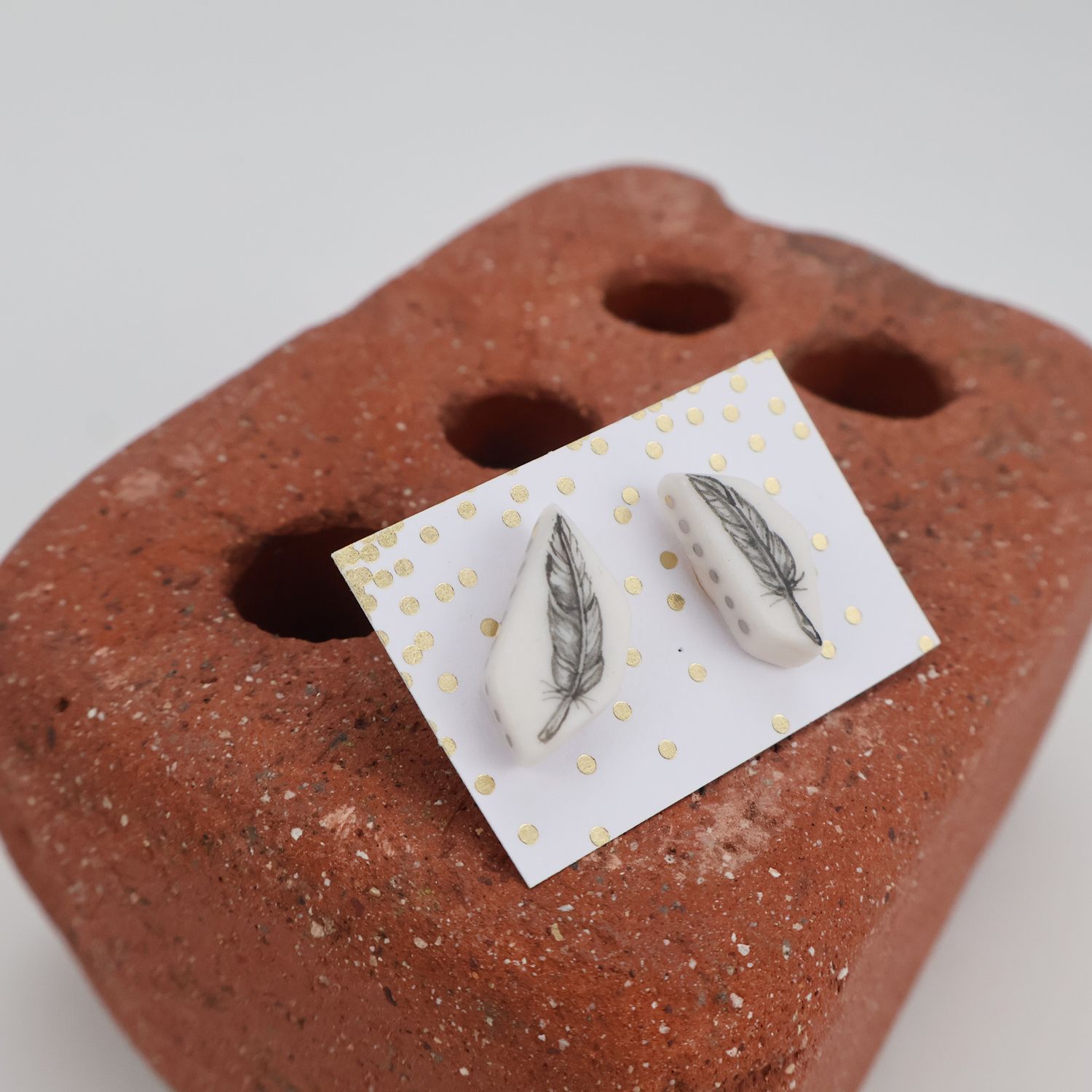 Mallory Wetherell, Feather Earrings