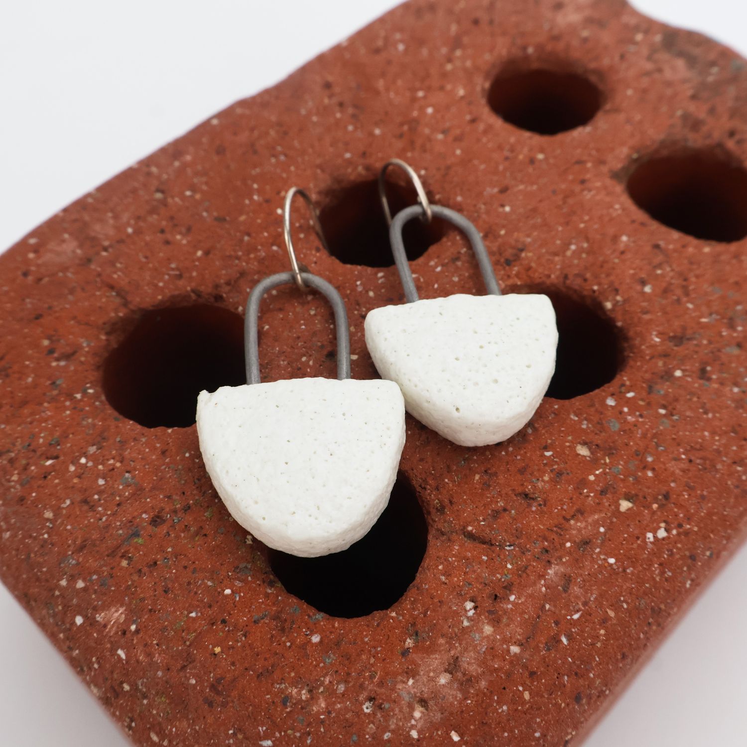 Iva Haas Small Lava Half Circle Dangles