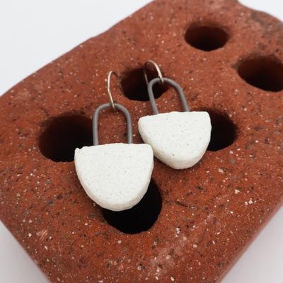 Iva Haas Small Lava Half Circle Dangles