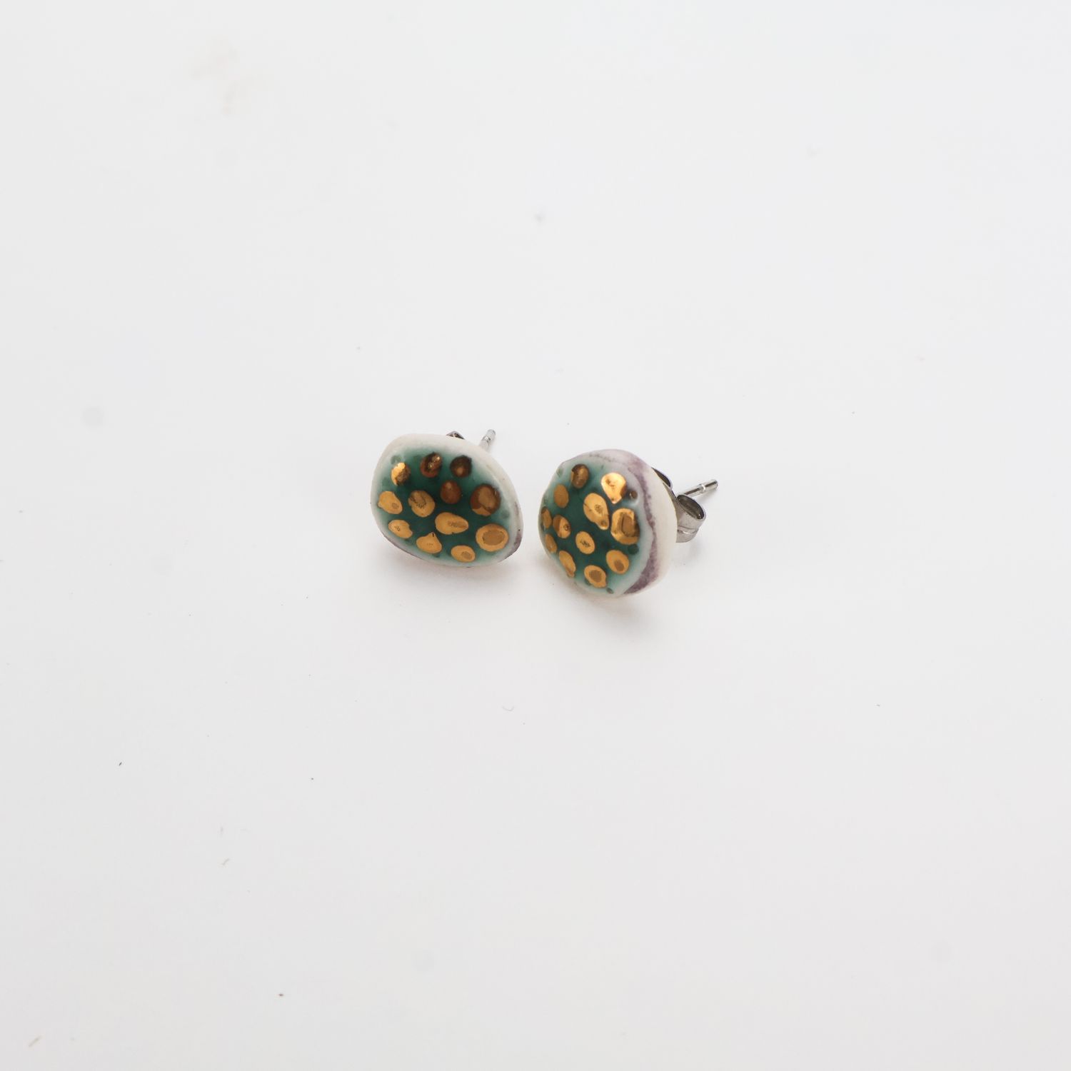 Iva Haas Turquoise Luster Posts