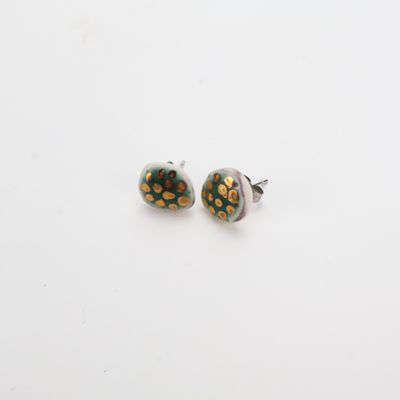 Iva Haas Turquoise Luster Posts