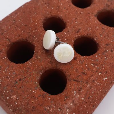 Iva Haas Small Round Crystaline Posts