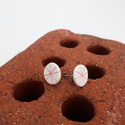Iva Haas Red Mishima Circle Posts