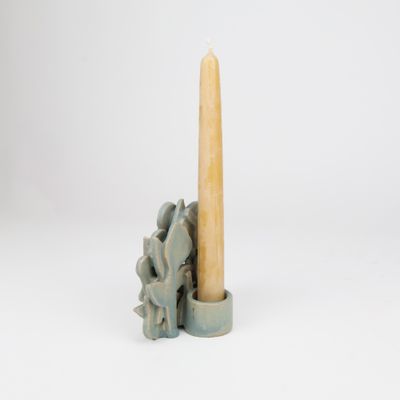 Abbey Peters, Sage Blue Candleholder