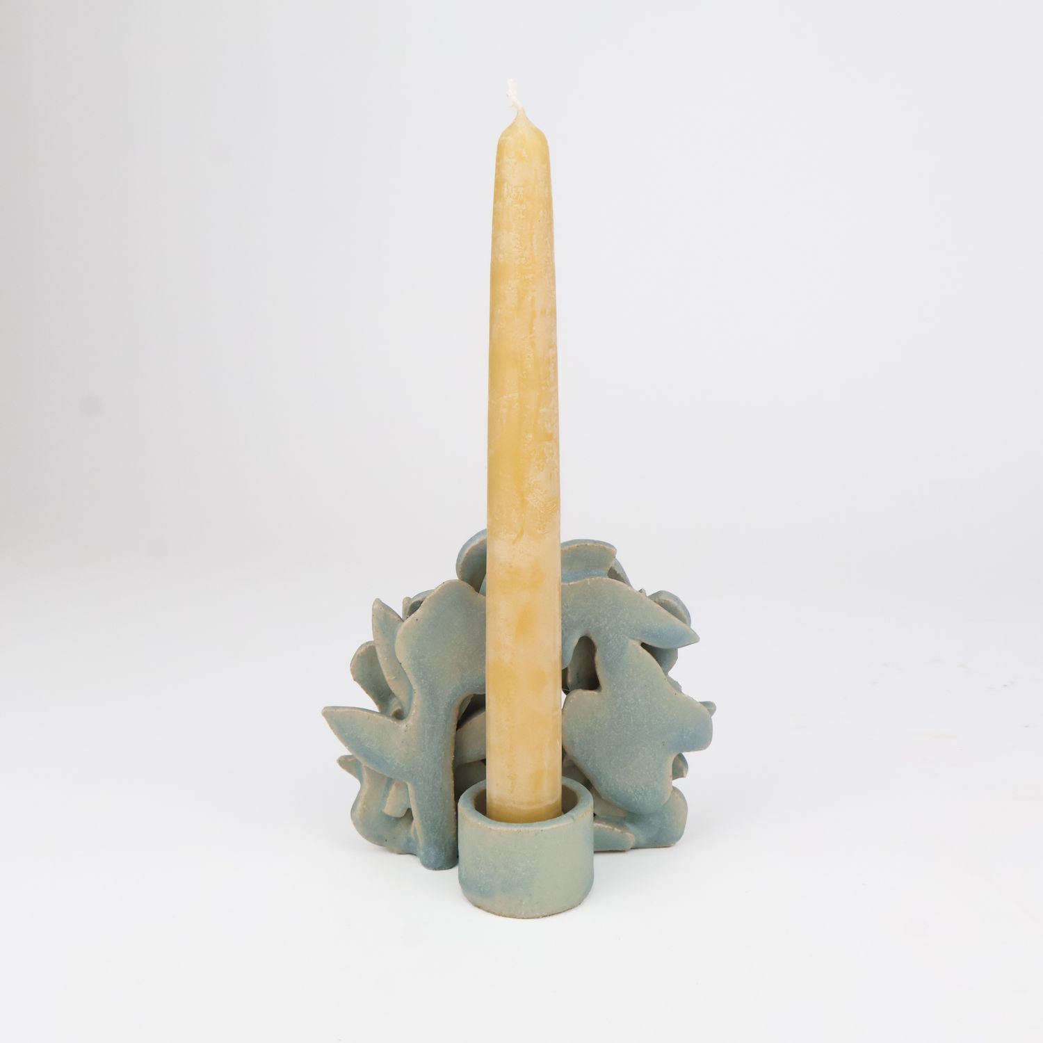 Abbey Peters, Sage Blue Candleholder