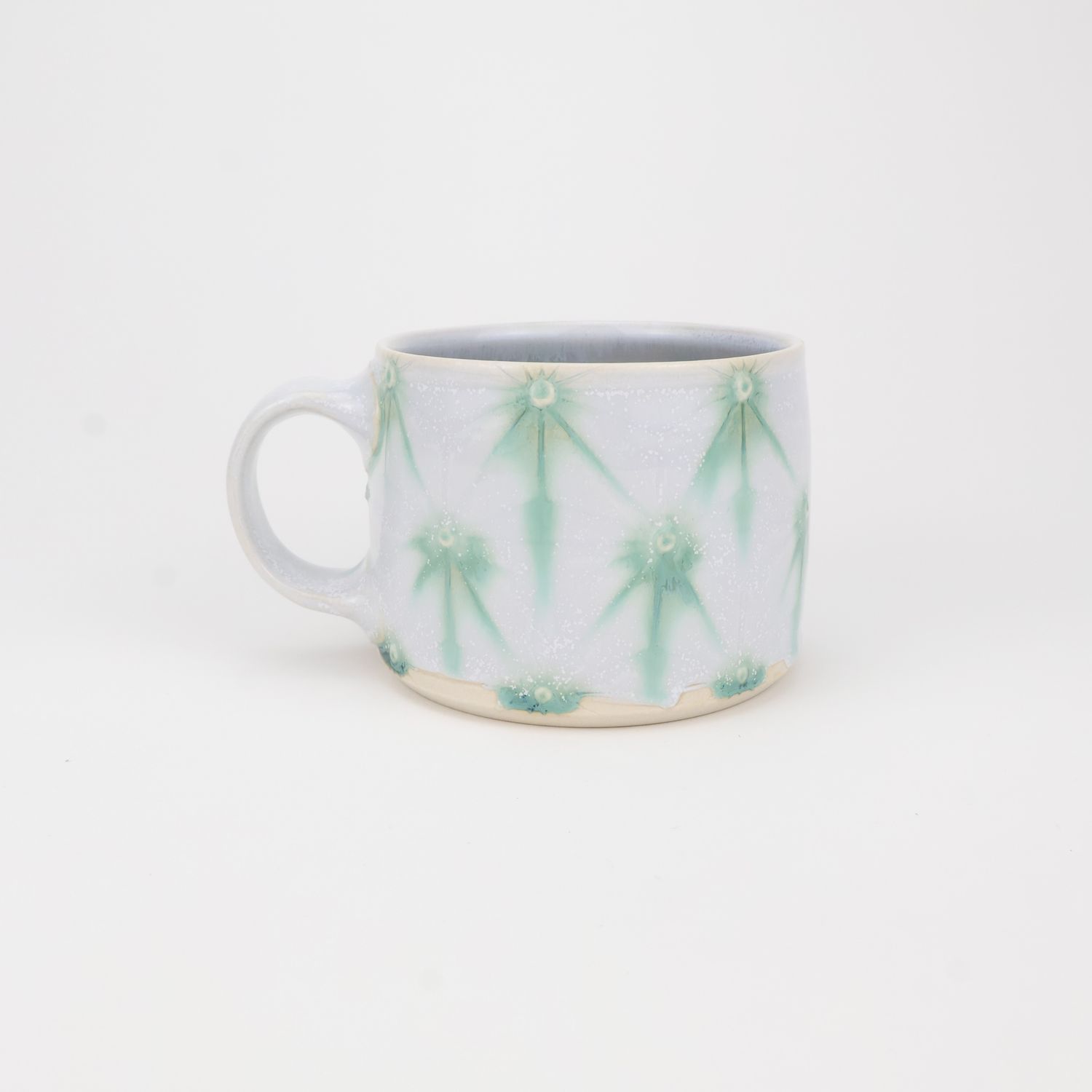 Katriona Drijber, White and Green Star Mug