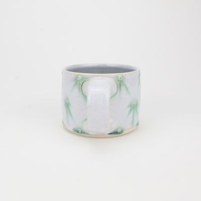 Katriona Drijber, White and Green Star Mug
