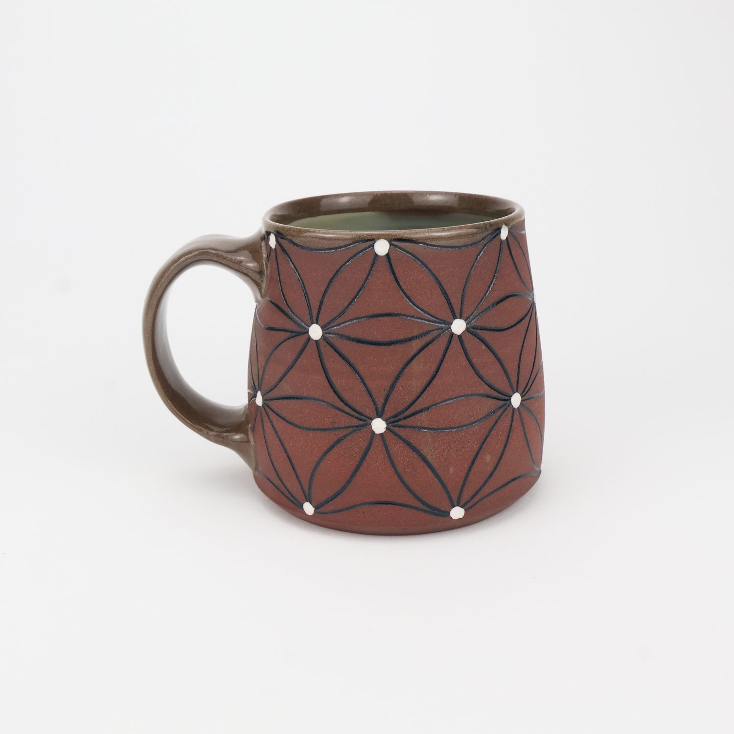 Katriona Drijber, Dark Blue Flower of Life Mug