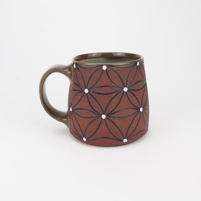 Katriona Drijber, Dark Blue Flower of Life Mug