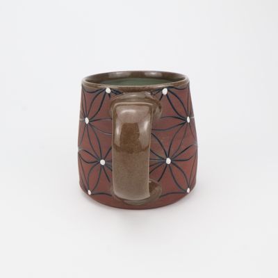 Katriona Drijber, Dark Blue Flower of Life Mug
