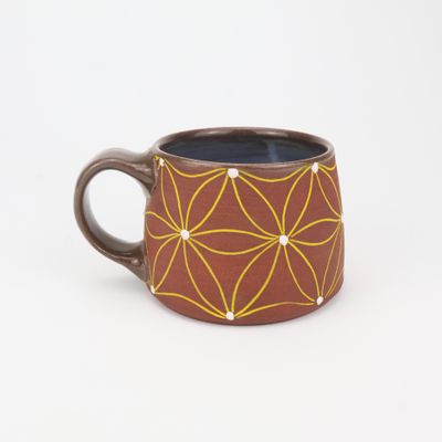 Katriona Drijber, Yellow Flower of Life Mug