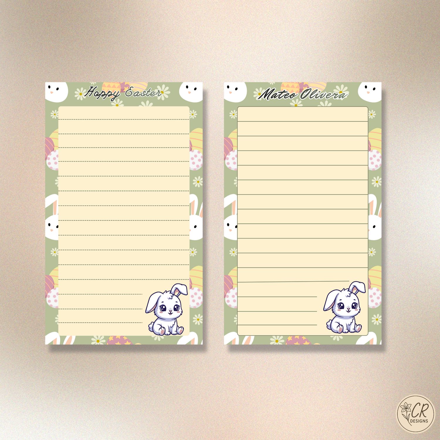 Easter Bunny Notepad