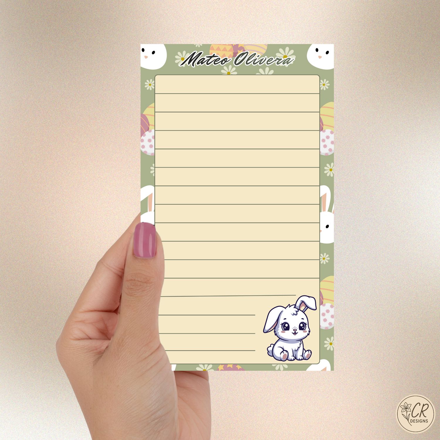 Easter Bunny Notepad