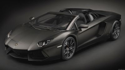 1/8 Maquette en kit LAMBORGHINI AVENTADOR LP 700-4 ROADSTER NOIR MAT - POCHER - POC-HK121