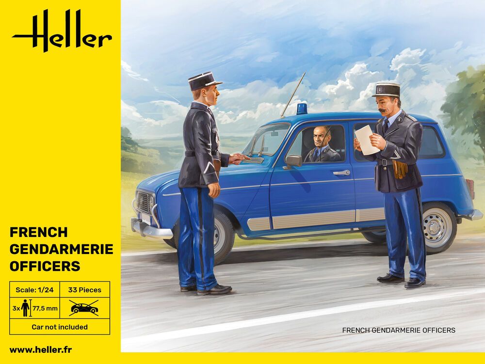 1/24 Maquette 3 FIGURINES GENDARMES - HELLER 82751