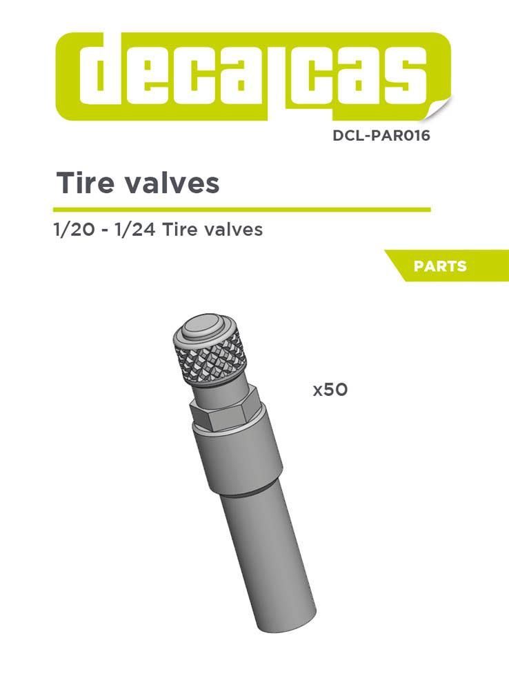 1/20 - 1/24 TIRES VALVES - DECALCAS - DCL-PAR016