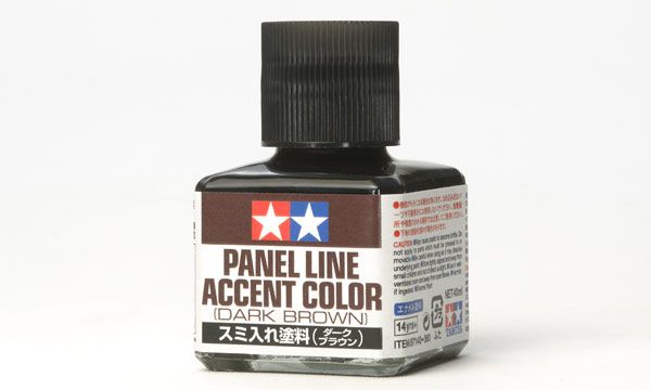 JUS ENAMEL BRUN FONCE PANEL LINE ACCENT COLOR - TAMIYA - TAM87140