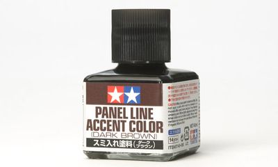 JUS ENAMEL BRUN FONCE PANEL LINE ACCENT COLOR - TAMIYA - TAM87140