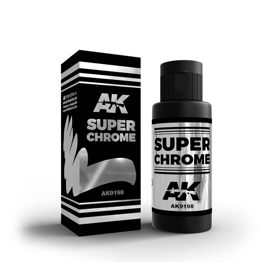 AK9198 PEINTURE  EXTREME METAL SUPER CHROME  - 60ml - AK9198