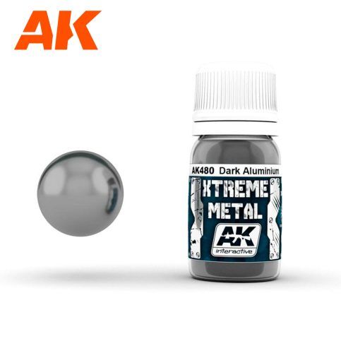 AK480 PEINTURE  EXTREME METAL DARK ALUMINIUM  - 35ml - AK480