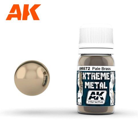AK672 PEINTURE  EXTREME METAL  LAITON CLAIR - 35ml - AK672